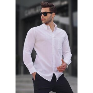 Madmext White Regular Fit Men's Shirt 5592
