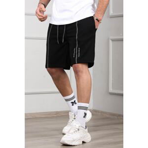 Madmext Men's Black Capri Shorts 4849