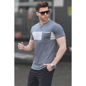 Madmext Smoky Pocket Detailed Men's Regular Fit T-Shirt 6094