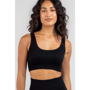 Madmext Black Strappy Basic Crop Top Blouse