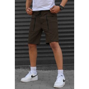 Madmext Basic Men's Capri Shorts with Brown Pockets