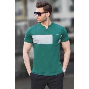 Madmext Dark Green Pocket Detailed Regular Fit Men's T-Shirt 6094