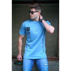 Madmext Printed Blue T-shirt 5379