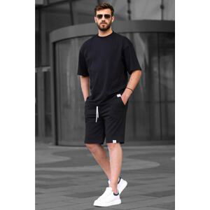 Madmext Black Basic Men's Shorts Set 6377