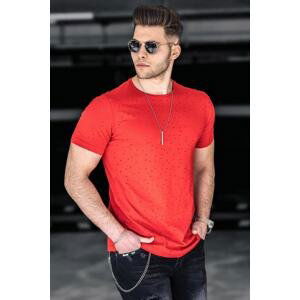 Madmext Torn Detailed Red T-Shirt 2883