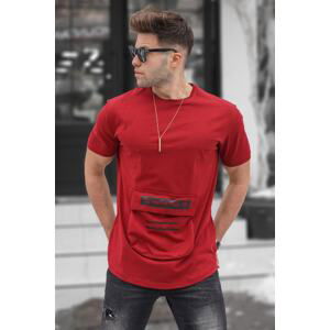 Madmext Printed Burgundy T-shirt 5359