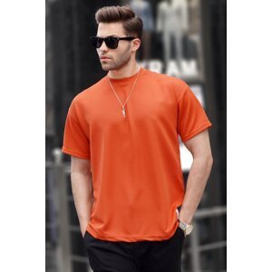 Madmext Orange Oversize Men's Basic T-Shirt 6127