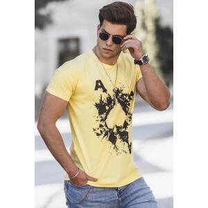 Madmext Men's Yellow T-Shirt 5061