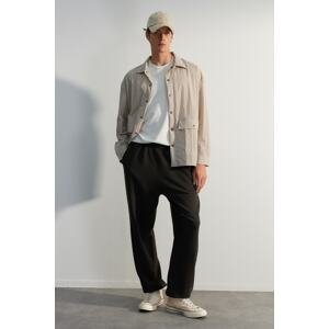Trendyol Men's Indigo Limited Edition Oversize Wash Effect 100% Cotton Sweatpants