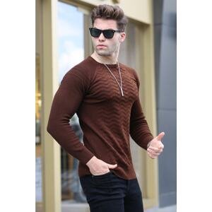 Madmext Men's Dark Brown Sweater 5187