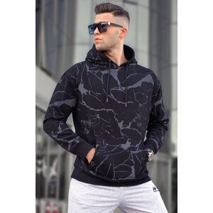 Madmext Black Hooded Sweatshirt 5324