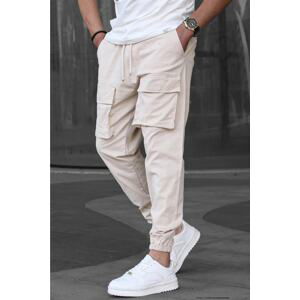 Madmext Beige Cargo Pocket Men's Jogger Pants 6812