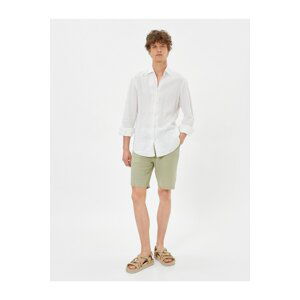 Koton Basic Bermuda Shorts with Elastic Waist Pocket Detail