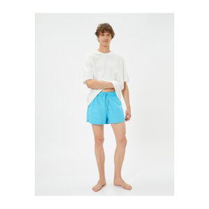 Koton Short Swim Shorts, Color Changing in Water, Lace Waist, Mesh Lined