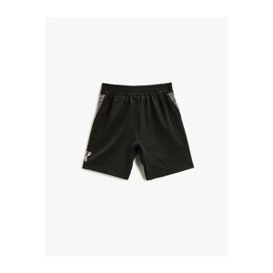 Koton Two-Tone Shorts Relaxed Cut Waist Tied