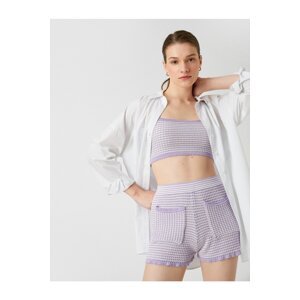 Koton Crochet Mini Shorts with Detailed Pockets