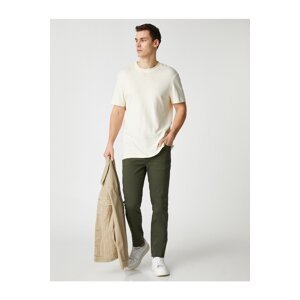 Koton Canvas Trousers 5-Pocket Buttoned