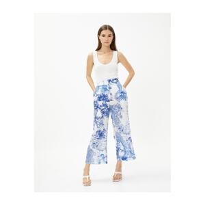 Koton Crop Wide Leg Trousers with Pockets