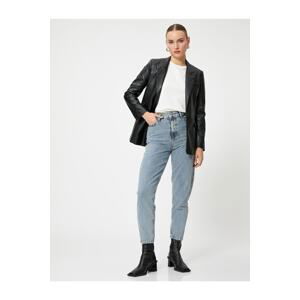 Koton High Waist Straight Jean Denim Trousers Crop Leg - Lucy Jean