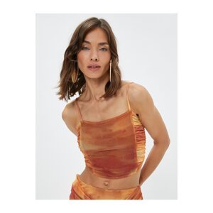 Koton Şahika Ercümen X Cotton - Straps Draped Crop Singlet.