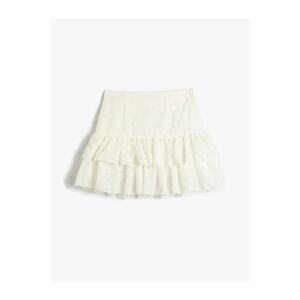 Koton Scalloped Mini Skirt with Ruffles