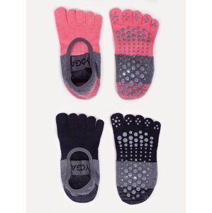 Yoclub Unisex's Socks For Yoga 2-Pack SKS-0019U-AA2A