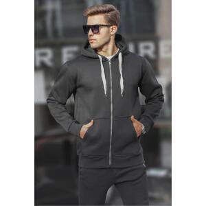 Madmext Black Hooded Regular Fit Men's Sweatshirt 6140