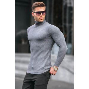 Madmext Anthracite Men's Turtleneck Knitwear Sweater 6306