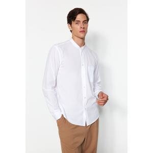 Trendyol Limited Edition Men's White Regular Fit Big Collar Shirt