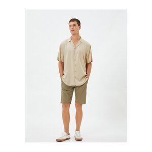 Koton Basic Shirt Short Sleeve Turndown Collar Ecovero:registered: Viscose