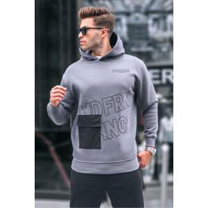 Madmext Smoked Printed Hoodie Sweatshirt 6148