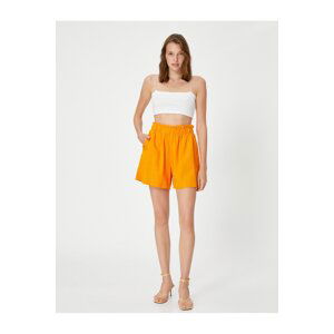 Koton The Shorts With Elastic Waist Viscose Linen Blend