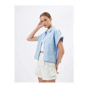 Koton Short Sleeve Shirt with Cargo Pocket Buttoned Cotton