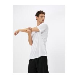 Koton Basic Sports T-Shirt Raglan Sleeve Crew Neck Textured