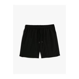 Koton Sports Shorts with Lace-Up Waist, Zipper with Pocket.