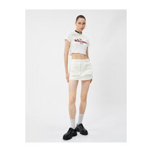 Koton Rachel Araz X Cotton - Cargo Mini Shorts Skirt With Pocket Cotton