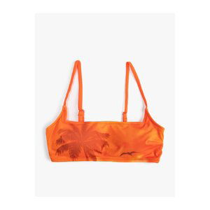 Koton Bikini Top Tropical Printed Thin Straps