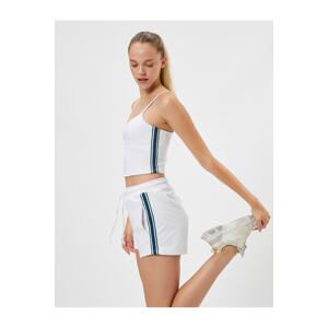 Koton Ebru Şallı Loves Cotton - Mini Laced Waist Sports Shorts