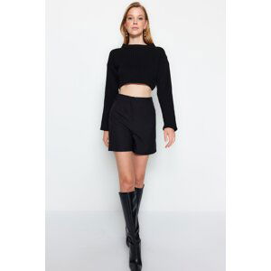 Trendyol Black Regular Woven Shorts