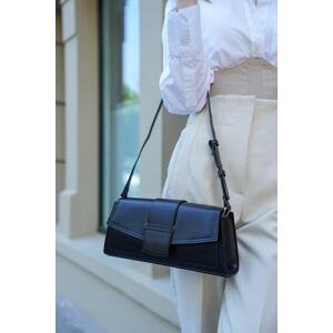 Madamra Black Women's Clamshell Rectangle Bag