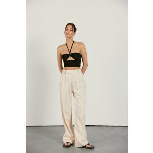 VATKALI Linen Blend Wide Leg Trousers