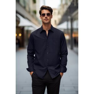 Trendyol Limited Edition Navy Blue Men's Gabardine Relaxed Fit Limited Edition Shirt Jacket