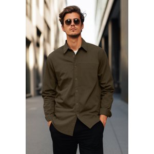 Trendyol Men's Limited Edition Khaki Gabardine Casual Fit Limited Edition Shirt Jacket