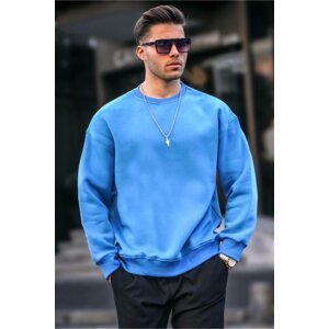 Madmext Sax Crew Neck Oversize Branded Basic Men's Sweatshirt 6048