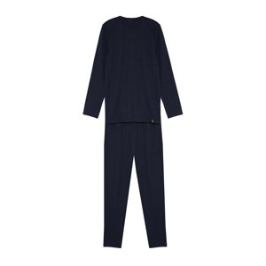 Trendyol Men's Indigo Regular Fit Waffle Knitted Pajamas Set