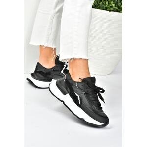 Fox Shoes Black Fabric Casual Sneaker Sports Shoes