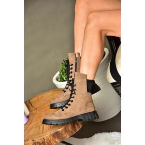Fox Shoes N555101501 Mink Genuine Leather Nubuck Women's Boot