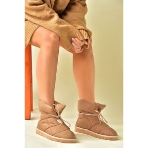 Fox Shoes Camel Fabric Daily Women's Boots