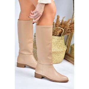 Fox Shoes Nude Flat Sole Women's Casual Boots