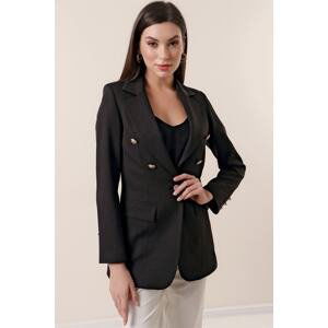 By Saygı 5 Buttons, Inside Lined Jacket Black